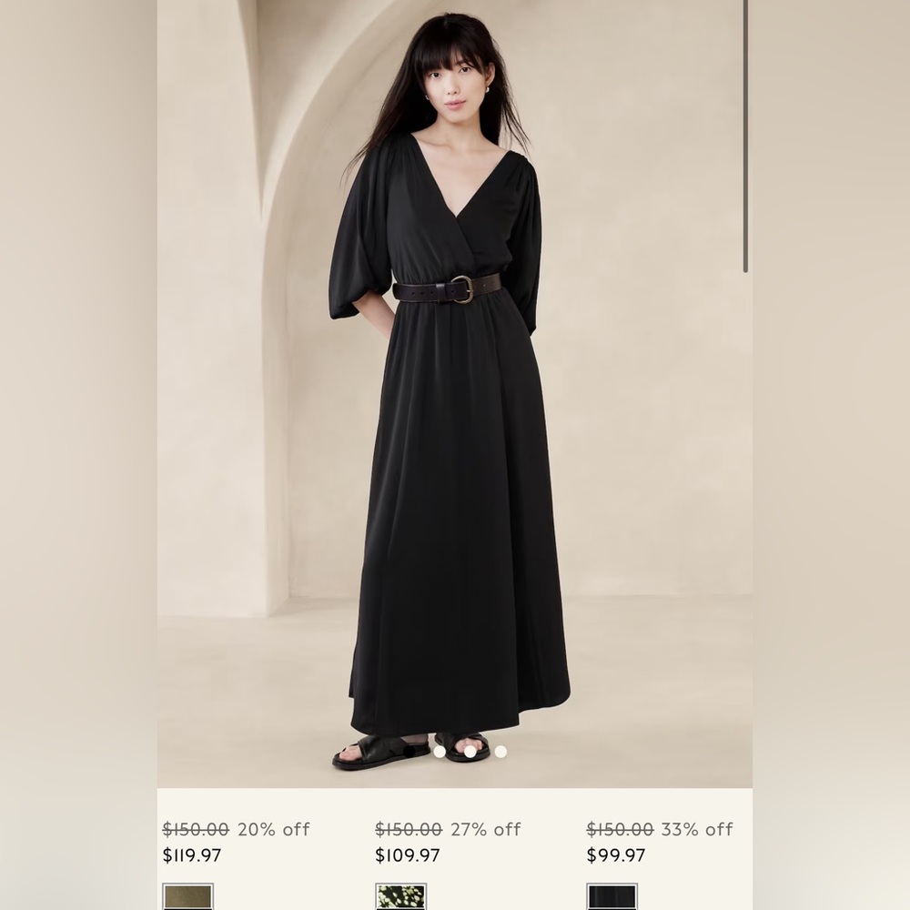 Banana Republic Factory Blouson Maxi Dress